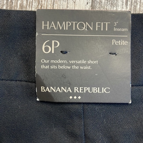 Banana Republic Factory NWT Black Hampton Fit 3” Cotton Shorts Size 6P - Picture 8 of 8